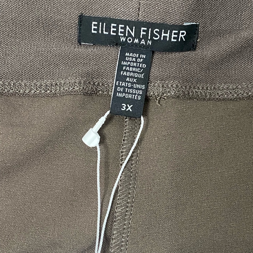 Eileen Fisher Pants Slim Ankle Washable Stretch Crepe 3X Cobblestone NWT - Picture 8 of 11